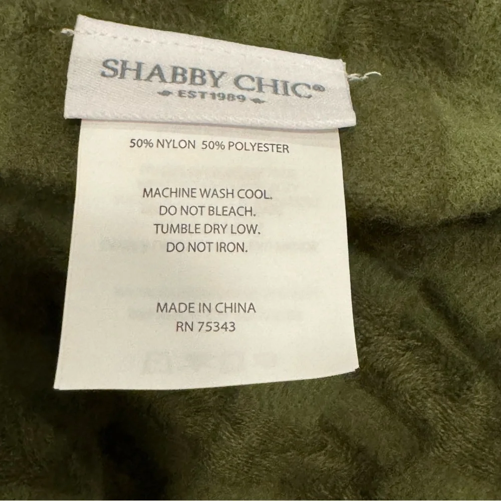 SHABBY CHIC | Oversized Decorative Olive/ Green THROW